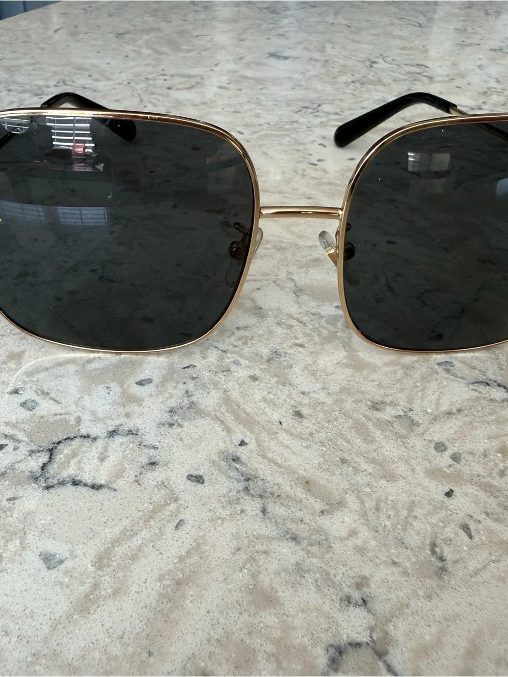 Versace Gold Frame Dark Lens Aviator Sunglasses